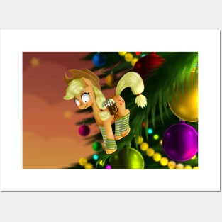 Tiny Applejack at Christmas Posters and Art